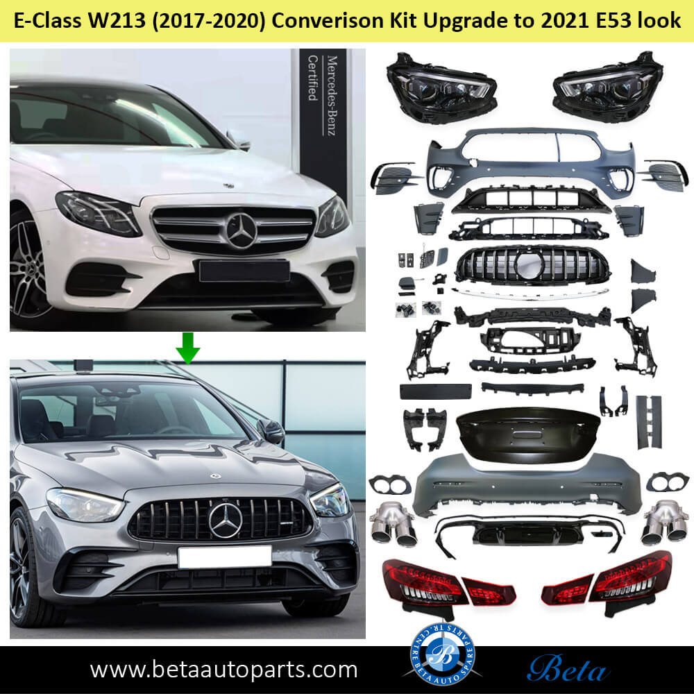 Conversion Kit Upgrade to 2021 AMG E53 look for Mercedes E-Class W213 2017-2020 models Conversion Kit Upgrade to 2021 AMG E53 look for Mercedes E-Class W213 2017-2020 models